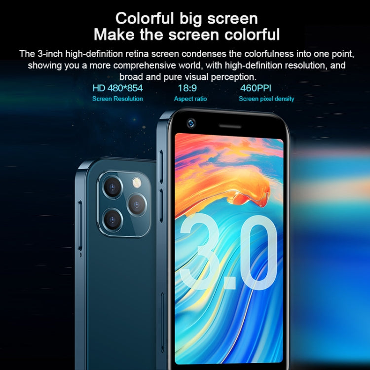 SOYES XS12 2GB+16GB   3.0 英寸人臉識別安卓9.0  MTK6737M 雙卡支持藍牙 WiFi FM 4G網絡