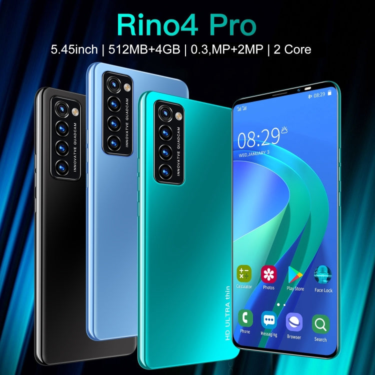 P55-Rino4 Pro, 512MB+4GB 臉部識別, 安卓Android 4.4.2, 5.45寸屏MTK6572雙核, 3G網絡