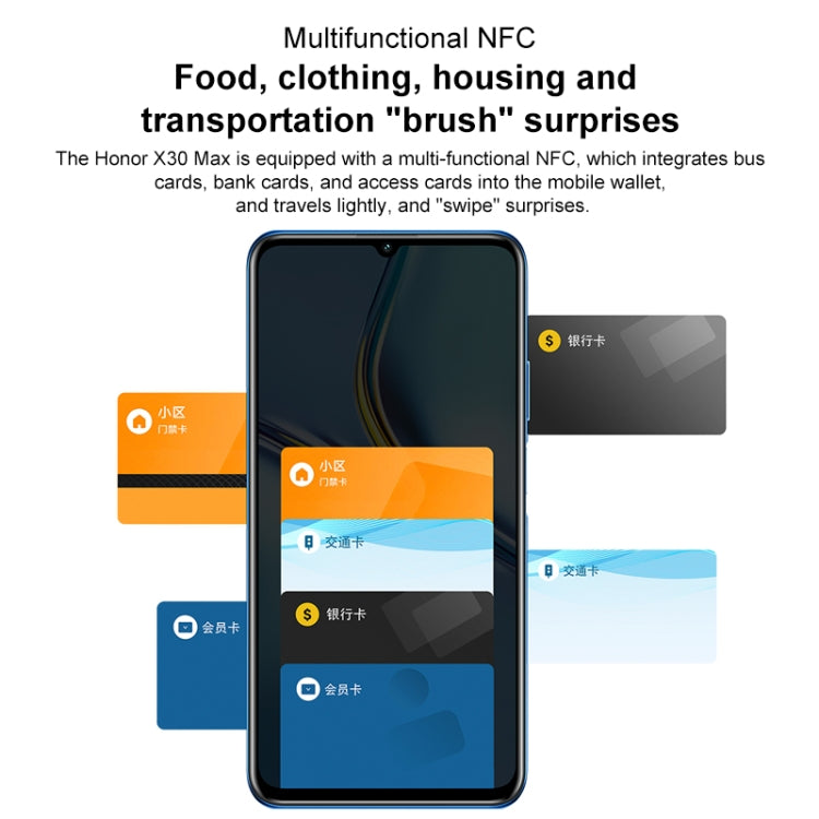 榮耀X30 Max 5G KKG-AN70 全網通 8GB+256GB 側邊指紋 7.09英寸Magic UI 5.0 ,  天璣900八核, 5G網絡, NFC 不支持谷歌商店