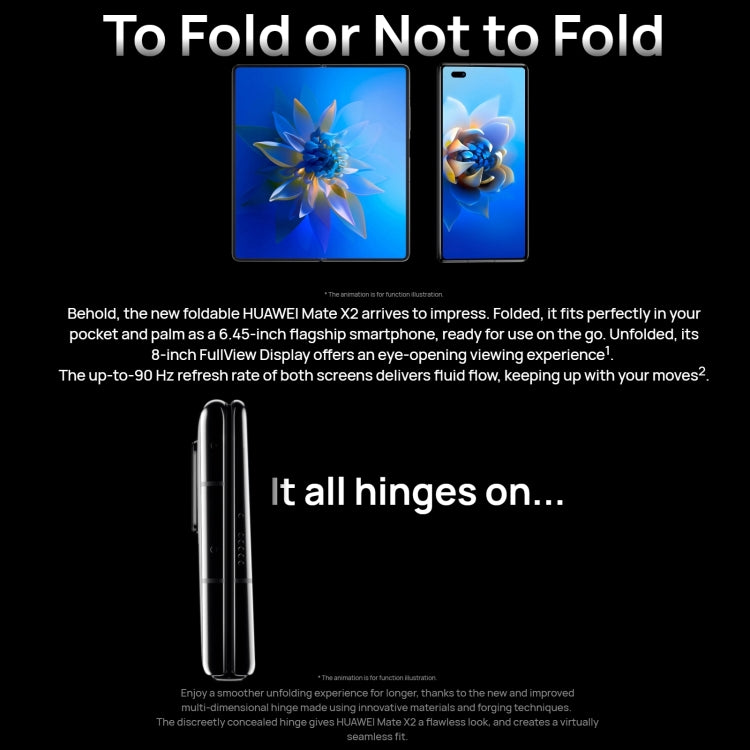 華為Mate X2 5G TET-AN50 12GB+512GB素皮版 全網通 4500mAh電池, 8寸內屏+6.45寸外屏鴻蒙2.0 麒麟9000八核, 5G網絡OTG,NFC 不支持谷歌商店