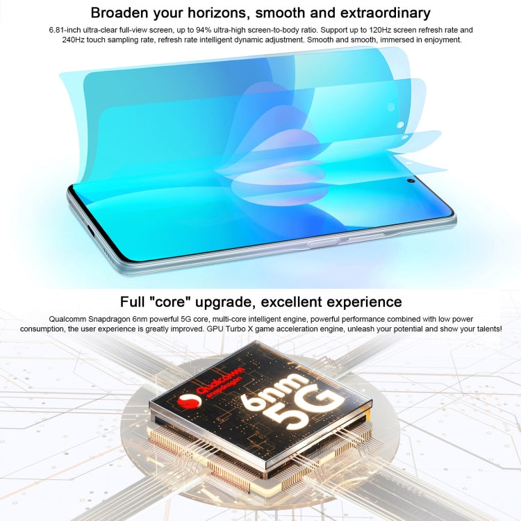 榮耀X30 5G ANY-AN00 全網通 8GB+128GB 側邊指紋 6.81英寸Magic UI 5.0 高通驍龍695八核, 5G網絡, OTG 不支持谷歌商店