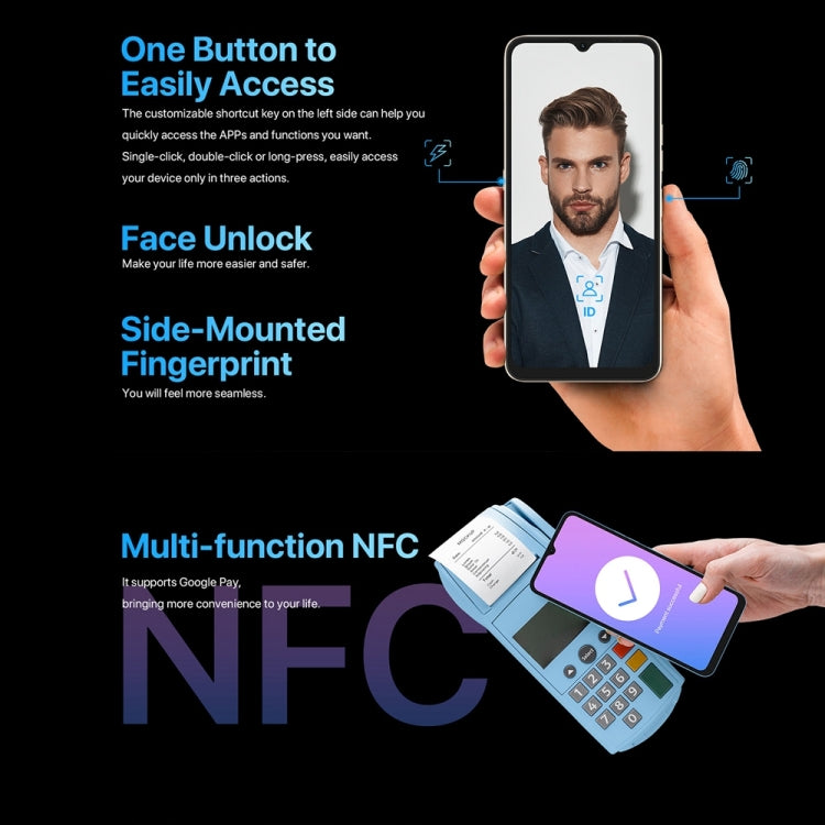 UMIDIGI  Power 7 Max 6GB+128GB 後置3攝, 指紋/臉部解鎖, 6.7英寸安卓11, Unisoc T610八核, 4G網絡, OTG, NFC