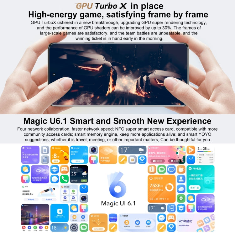 榮耀70 Pro+ 5G HPB-AN00 54MP像素  8GB+256GB 屏內指紋識別 6.78寸Magic UI 6.1天璣9000八核, 5G網絡, OTG  NFC 不支持谷歌商店