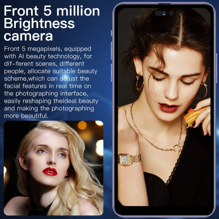 i14 Pro Max / H208, 2GB+16GB 人臉識別, 安卓8.1, 6.5寸MTK6580P四核, 3G網絡