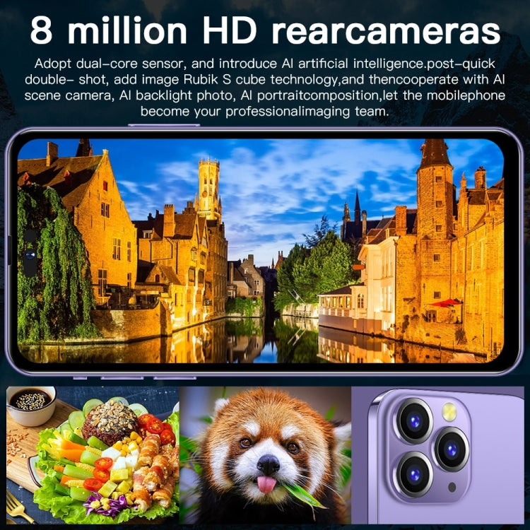 i14 Pro Max / H208, 2GB+16GB 人臉識別, 安卓8.1, 6.5寸MTK6580P四核, 3G網絡