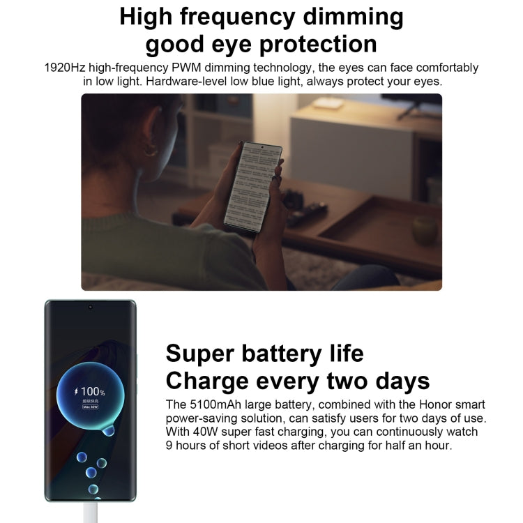 榮耀X40 5G RMO-AN00 全網通 8GB+128GB 屏幕指紋 6.67英寸Magic UI 6.1 , 驍龍695八核, 5G網絡, OTG 不支持谷歌商店