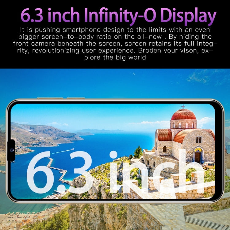 i14 Pro Max N85+ 2GB+16GB 臉部識別, 安卓6.0, 6.3寸屏展訊7731G四核, 3G網絡,  雙卡,  帶64GB TF卡