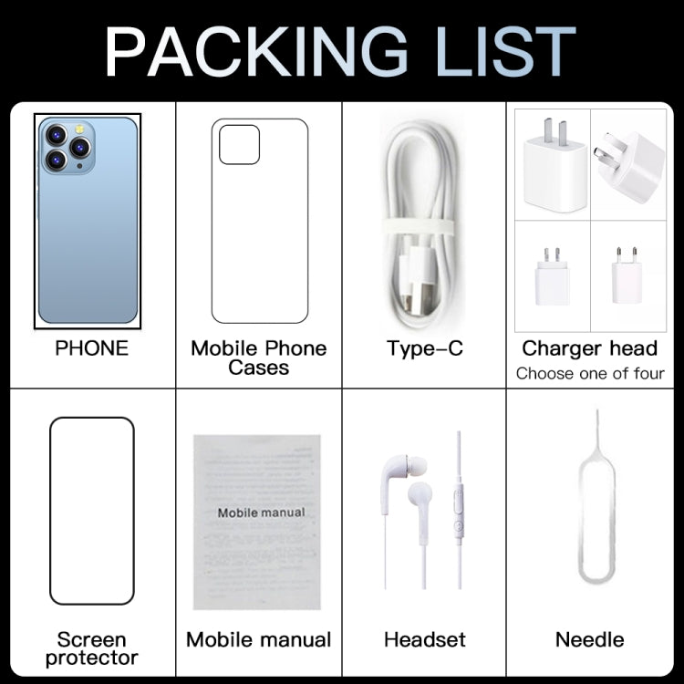 i13 Pro Max N83 2GB+8GB 臉部識別, 安卓6.0, 6.1寸小劉海屏展訊7731G四核, 3G網絡,  雙卡,  帶64GB TF卡