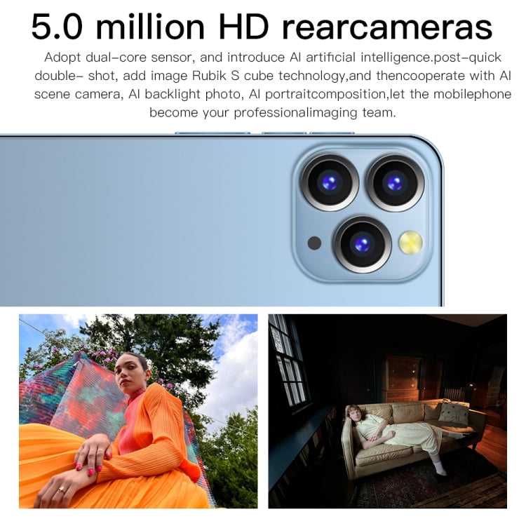 i13 Pro Max N83 2GB+8GB 臉部識別, 安卓6.0, 6.1寸小劉海屏展訊7731G四核, 3G網絡,  雙卡,  帶64GB TF卡