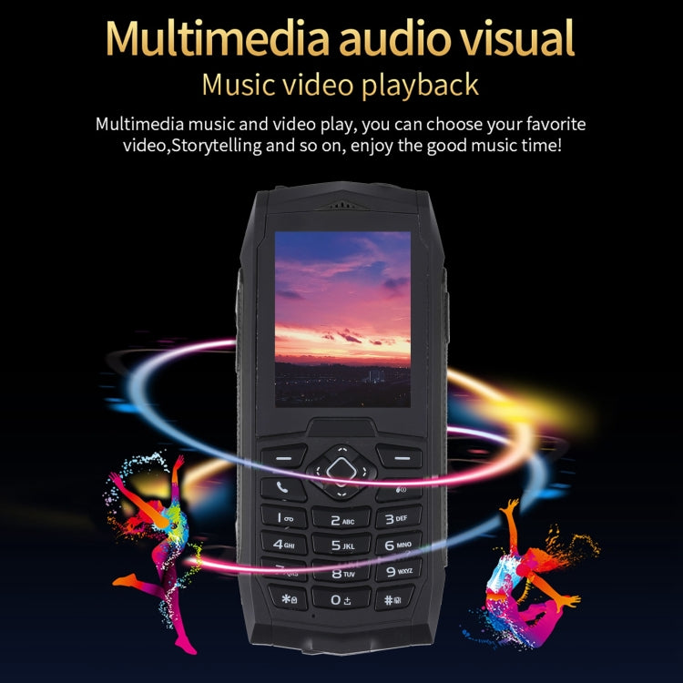 Rugtel R1C 2G網絡三防手機， 2.4英寸FM ,SOS,  雙卡