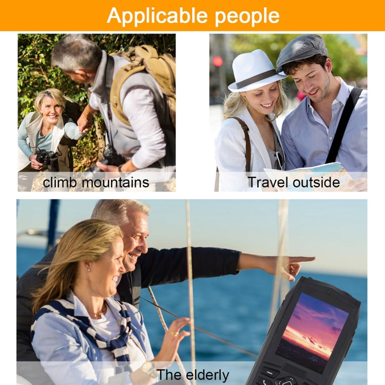 Rugtel R1C 2G網絡三防手機， 2.4英寸FM ,SOS,  雙卡