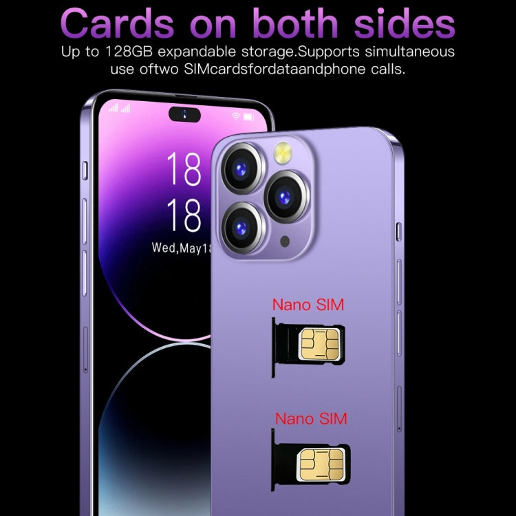 i14 Pro Max / H208, 2GB+16GB 人臉識別, 安卓8.1, 6.5寸膠囊屏MTK6580P四核, 3G網絡