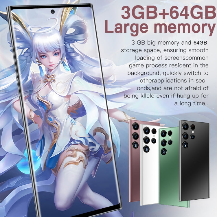 S22Ultra 5G D12332, 3GB+32GB 臉部識別 安卓8.1  6.7寸屏MTK6753八核, 4G網絡