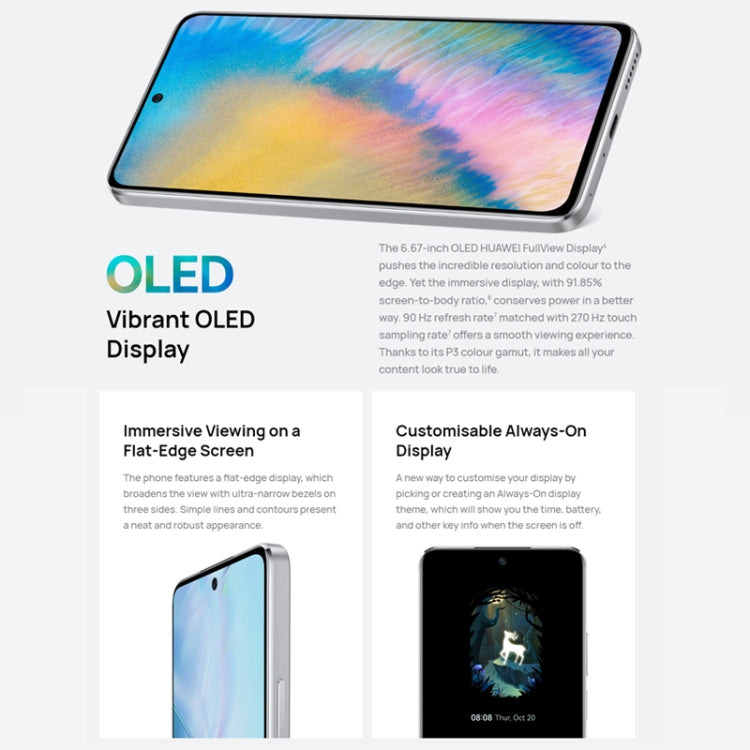 華為nova 10 SE BNE-AL00, 128GB 6.67寸手機, 側邊指紋 三后攝+單前攝 鴻蒙OS 2.0.1 高通驍龍680八核, 4G網絡OTG 不支持谷歌商店