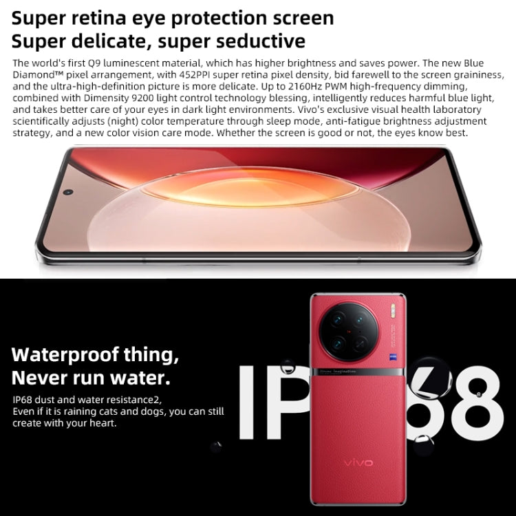 vivo X90 Pro 5G, 8GB+256GB, 後置3攝, 屏幕指紋/臉部識別, 6.78英寸安卓13.0 OriginOS 3聯科發天璣 9200八核,5G網絡, NFC, OTG 支持谷歌商店, 支持50W 無線閃充 , X90 Pro 5G, 8GB+256GB