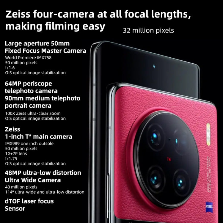 vivo X90 Pro+ 5G, 12GB+256GB, 後置四攝, 屏幕指紋/臉部識別, 6.78英寸安卓13.0 OriginOS 3二代驍龍8移動平台八核, 5G網絡, NFC, OTG 支持谷歌商店, 支持50W 無線閃充 , X90 Pro+ 5G, 12GB+256GB