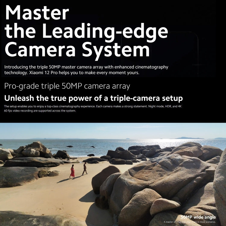 小米Xiaomi 12 Pro 國際EU版本 後置3攝, 12GB+256GB, 6.73英寸 MIUI 13 安卓12 Snapdragon 8 Gen 1八核3.0GHz, 5G網絡, NFC