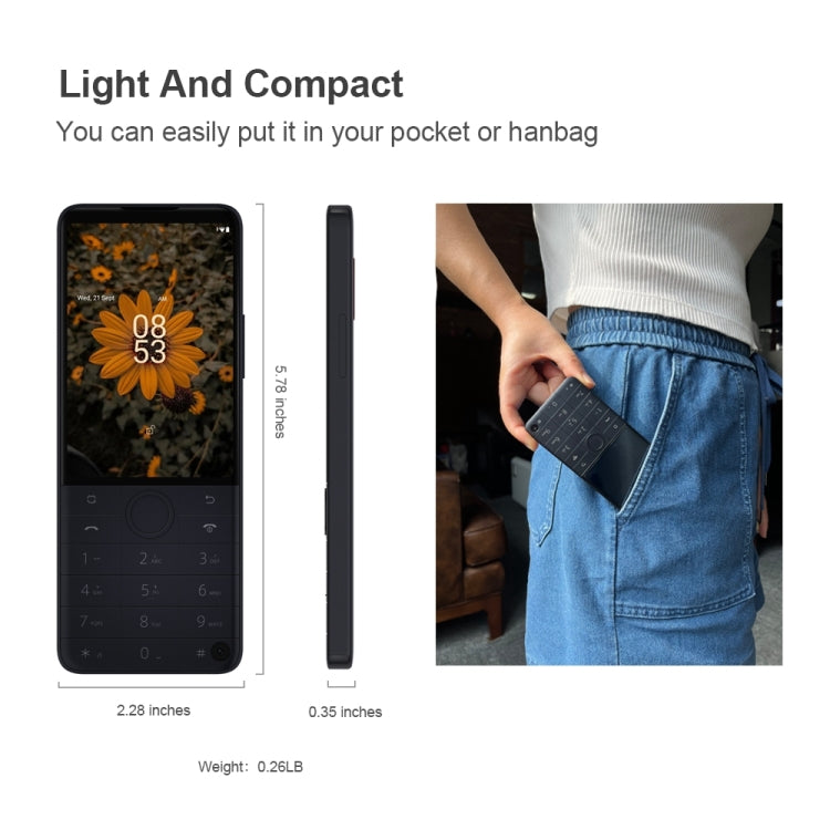 QIN F22 Pro 4G 4GB+64GB 3.54寸學生按鍵智能手機  Android 12, Helio G85 八核, 4G網絡, 單卡 支持谷歌