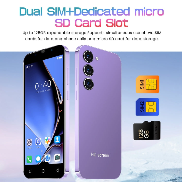 S23+ DP10低配, 512MB+4GB 臉部識別, 安卓4.4.2, 5.0寸屏MTK6572雙核, 3G網絡