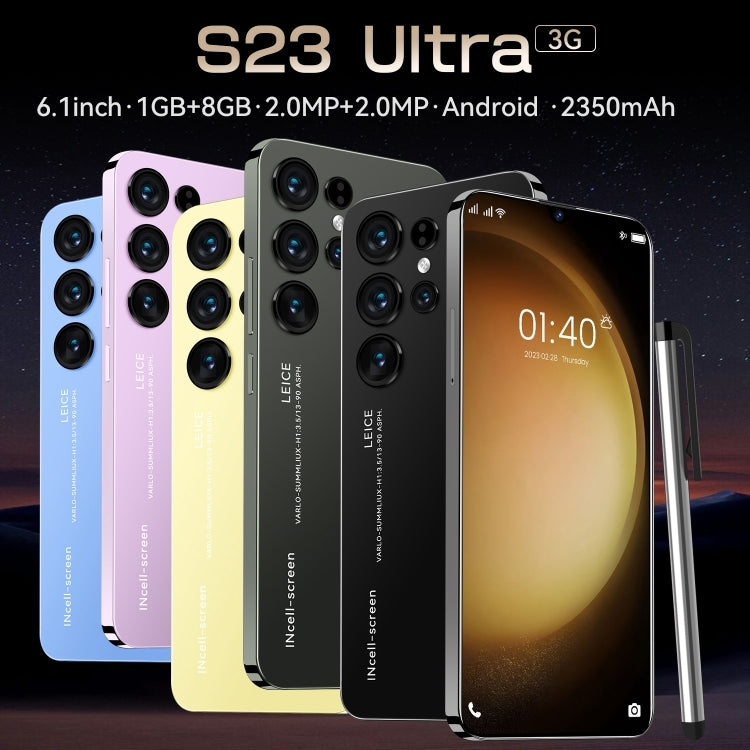 S23 Ultra N88 1GB+8GB 臉部識別, 安卓9.0 6.1寸 MTK6580A四核, 3G網絡 GPS