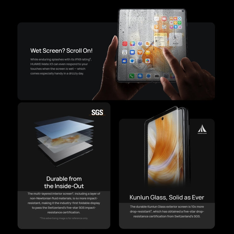 華為Mate X3 512GB ALT-AL00 全網通 4800mAh, 7.85寸+6.4寸鴻蒙3.1驍龍8+ 4G八核, 4G網絡OTG, NFC 不支持谷歌商店