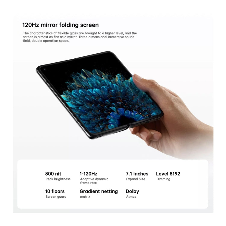 OPPO Find N 5G國內版 8GB+256GB 7.1英寸主屏+5.49英寸副屏, ColorOS 12 高通驍龍888八核處理器, 支持谷歌商店