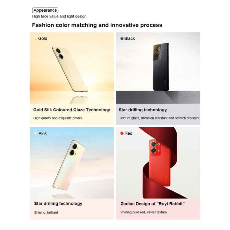 OPPO Reno9 5G國內版 12GB+512GB 6400萬雙后攝 6.7英寸Android 13, 高通驍龍778G 5G處理器, 5G網絡 支持谷歌商店 , Reno9 12GB+512GB