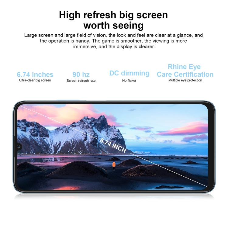 榮耀 Play7T RKY-AN10 8GB+256GB 側鍵指紋識別 6.74英寸Magic UI 6.1  天璣6020八核, 5G網絡, OTG, 不支持谷歌商店