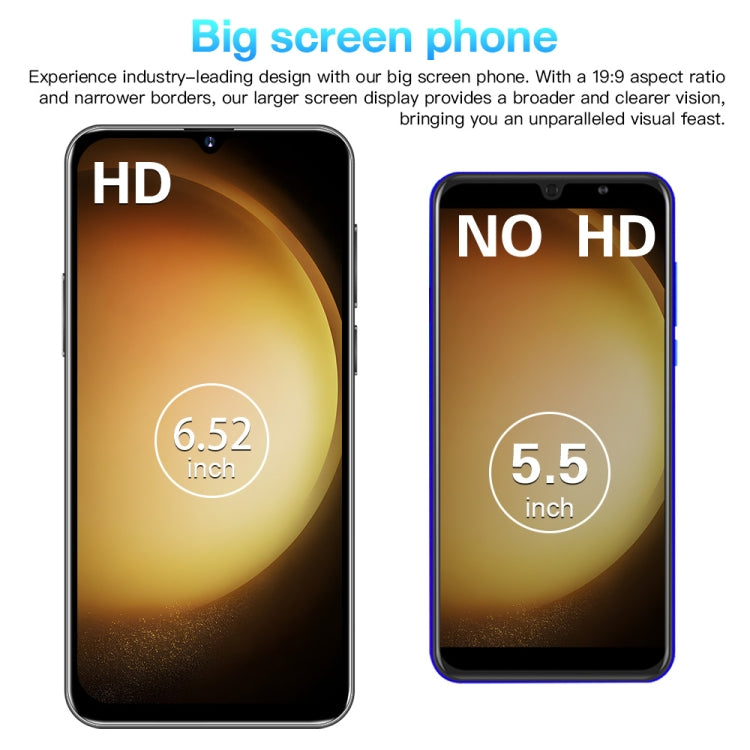 S23Ultra / D15, 1GB+16GB 人臉識別, 安卓9.1, 6.52寸MTK6580A四核, 3G網絡