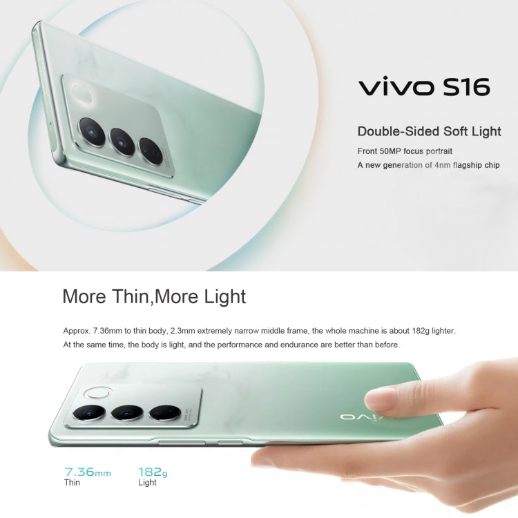 vivo S16 5G, 12GB+256GB, 64MP像素主攝 屏幕鍵指紋, 6.78英寸安卓13 OriginOS 3, 高通驍龍870八核, 5G網絡, OTG, NFC