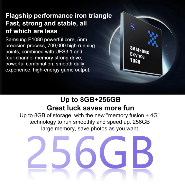 vivo S16e 5G, 8GB+256GB, 50MP像素主攝 屏幕鍵指紋, 6.62英寸安卓11 OriginOS Ocean,  Exynos 1080八核, 5G網絡, OTG, NFC