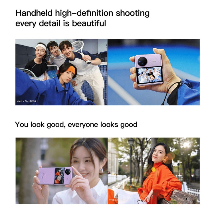 vivo X Flip 5G 12GB+256GB,  側鍵指紋, 6.74英寸+3英寸安卓13.0 OriginOS 3第1代驍龍8+八核, 5G網絡, NFC, OTG