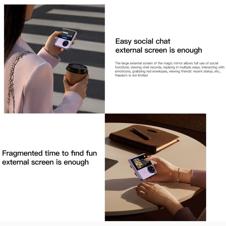 vivo X Flip 5G 12GB+512GB,  側鍵指紋, 6.74英寸+3英寸安卓13.0 OriginOS 3第1代驍龍8+八核, 5G網絡, NFC, OTG  , 12GB+512GB