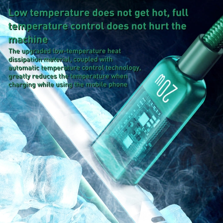 WK WDC-180 6A 先鋒系列 USB轉8 Pin 透明快充數據線，線長：1m