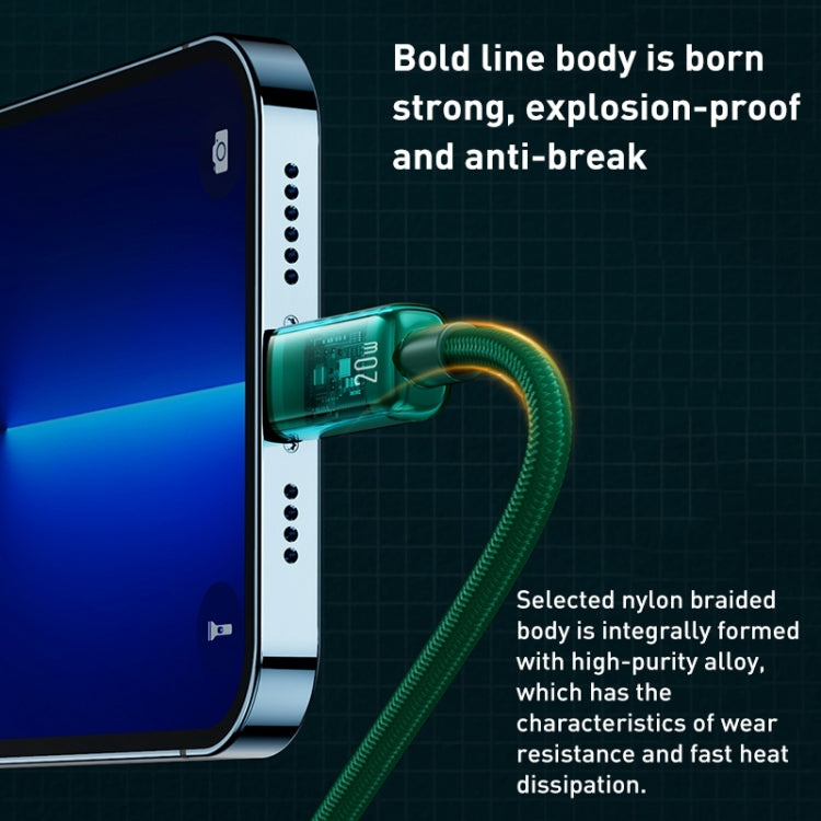 WK WDC-180 6A 先鋒系列 USB轉8 Pin 透明快充數據線，線長：1m