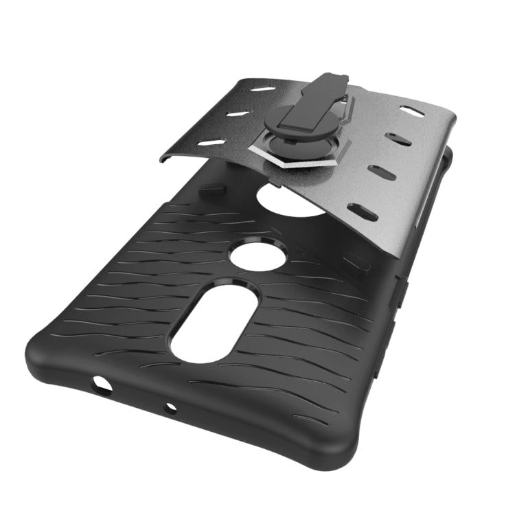 聯想Phab2 Plus 360度旋轉防摔戰甲 TPU+PC組合殼 帶支架