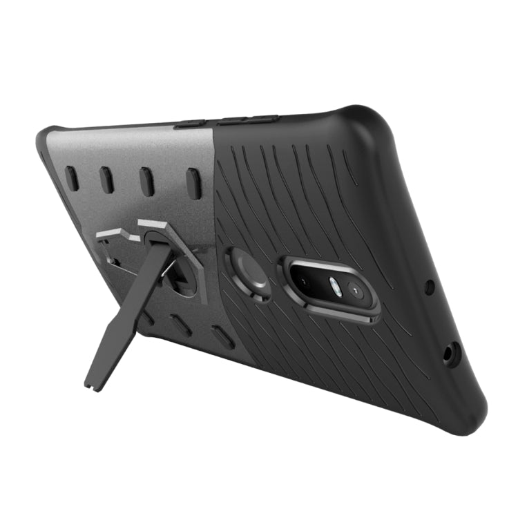 聯想Phab2 Plus 360度旋轉防摔戰甲 TPU+PC組合殼 帶支架