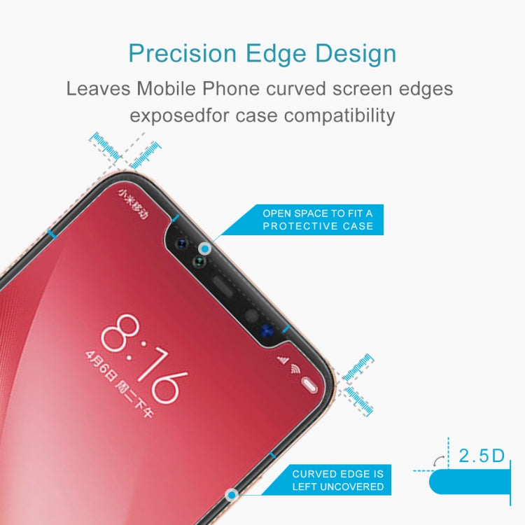 100個裝 適用於小米 Mi 8 Pro 0.26mm 9H 2.5D弧邊鋼化玻璃保護膜