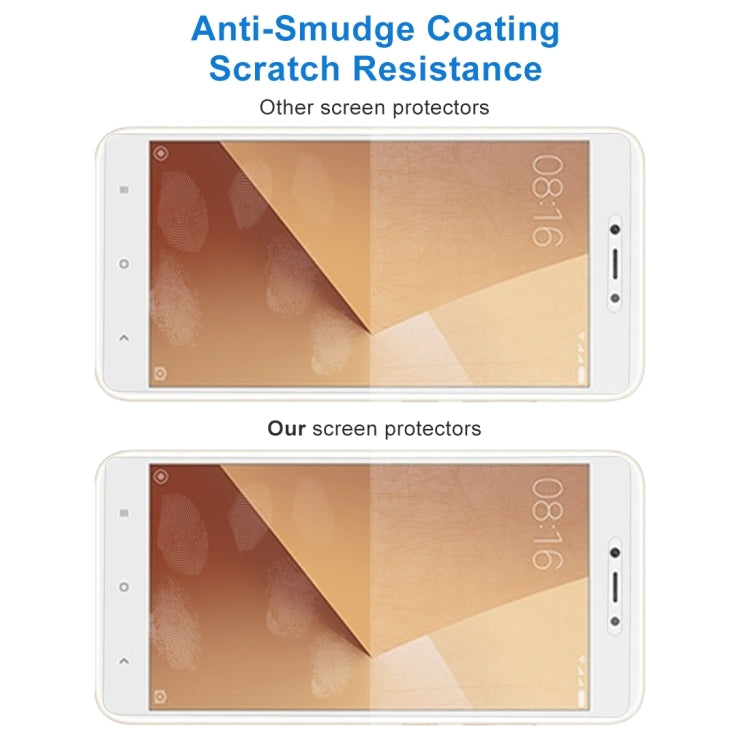 50個裝 適用於小米 紅米Note 5A 0.26mm厚度 9H表面硬度 2.5D弧邊 非全屏鋼化玻璃保護膜