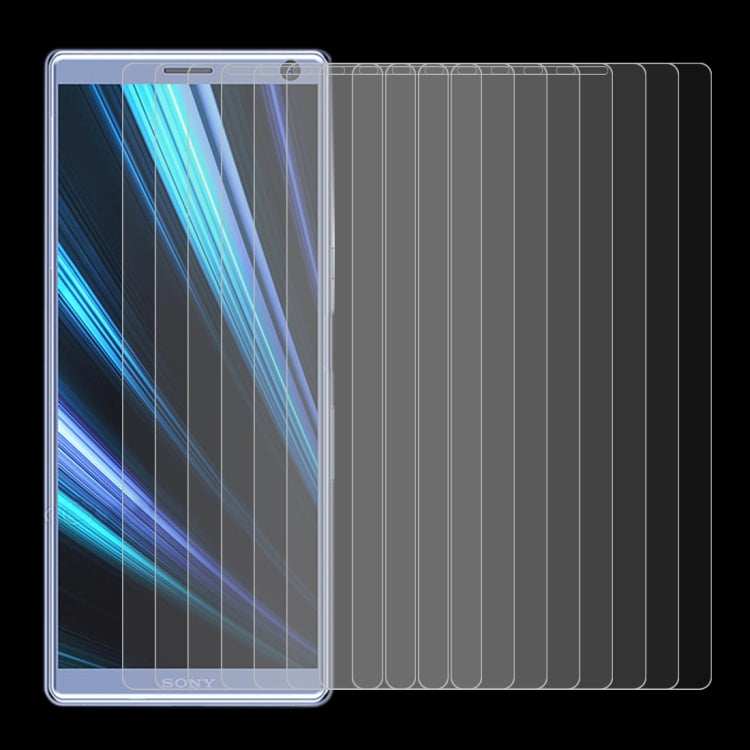 10個裝 適用於索尼 Xperia XA3 0.26mm 9H 2.5D弧邊鋼化玻璃保護膜
