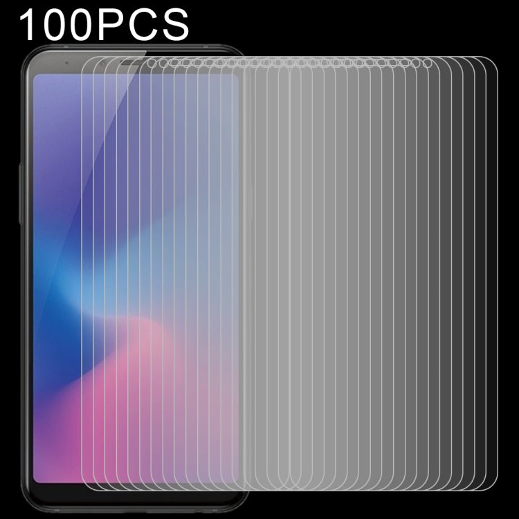 100個裝 適用於三星 Galaxy A6s 0.26mm 9H 2.5D弧邊鋼化玻璃保護膜