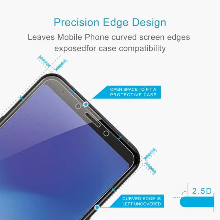 100個裝 適用於三星 Galaxy A6s 0.26mm 9H 2.5D弧邊鋼化玻璃保護膜