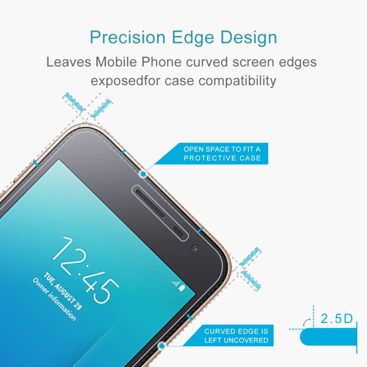 10個裝 適用於三星 Galaxy J2 Core 0.26mm 9H 2.5D弧邊鋼化玻璃保護膜