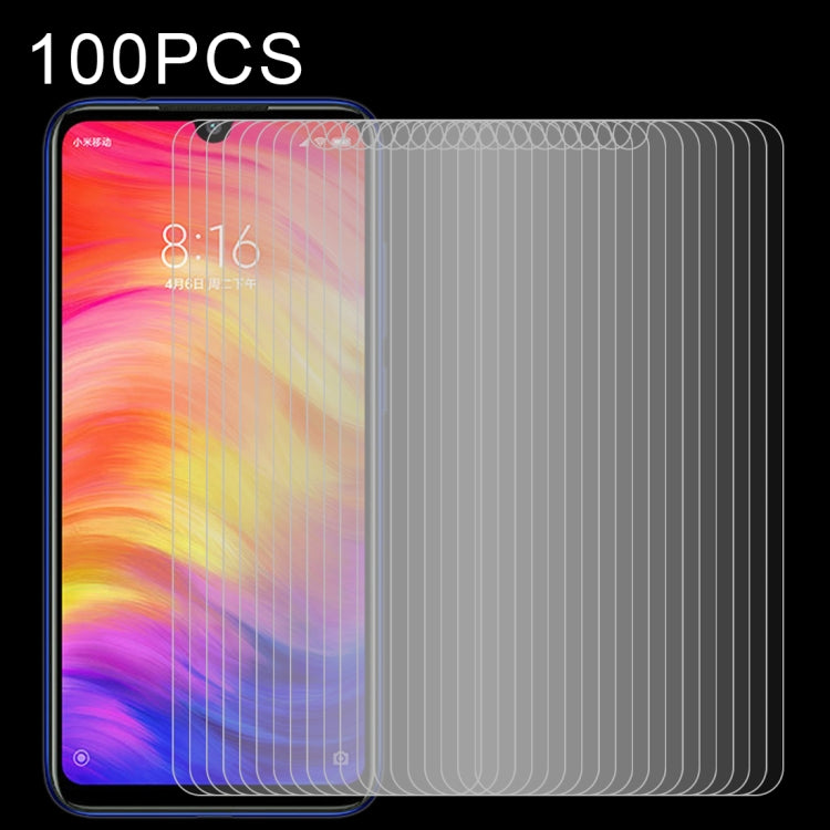 100個裝 適用於小米 紅米 Note 7  0.26mm 9H 2.5D弧邊鋼化玻璃膜