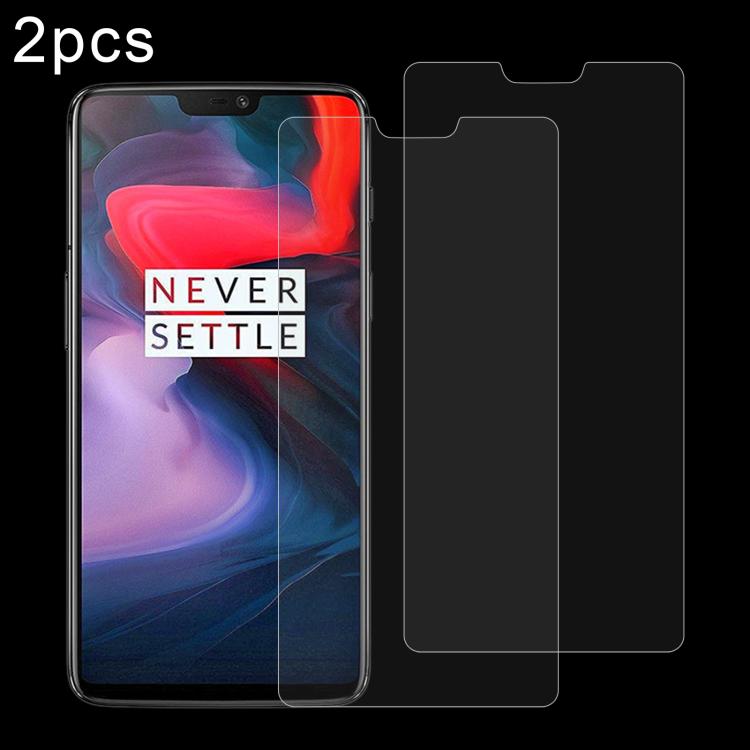 2片裝 適用於OnePlus 6 0.26mm厚度 9H 2.5D弧邊鋼化玻璃保護膜