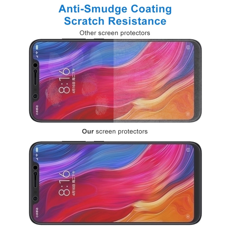 100個裝適用於小米 8  0.26mm厚度 9H 2.5D弧邊鋼化玻璃膜