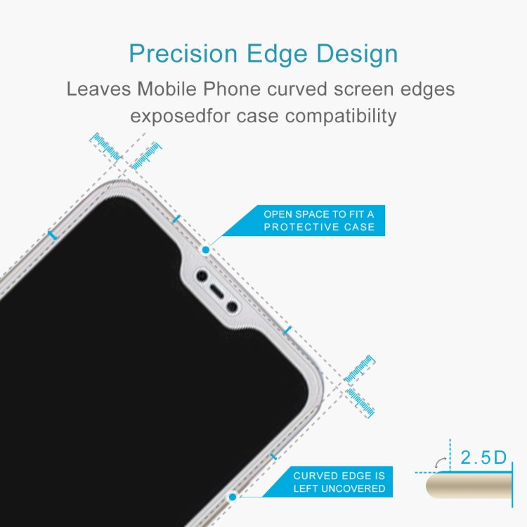 適用於小米 紅米6 Pro/Mi A2 Lite 0.26mm厚度 9H 2.5D弧邊鋼化玻璃膜