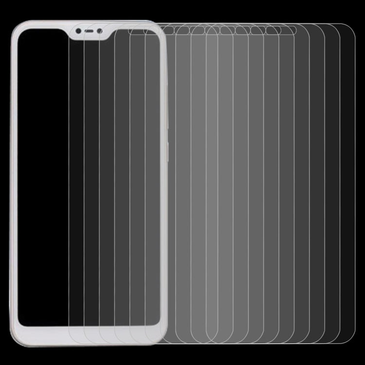 10 PCS 適用於小米 紅米6 Pro/Mi A2 Lite 0.26mm厚度 9H 2.5D弧邊鋼化玻璃膜