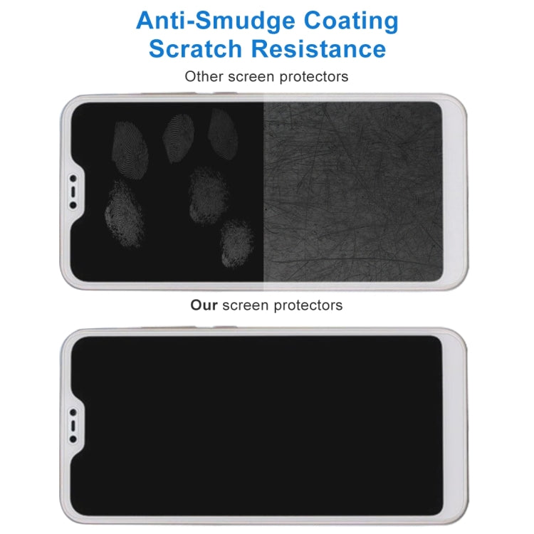 50 PCS 適用於小米 紅米6 Pro/Mi A2 Lite 0.26mm厚度 9H 2.5D弧邊鋼化玻璃膜