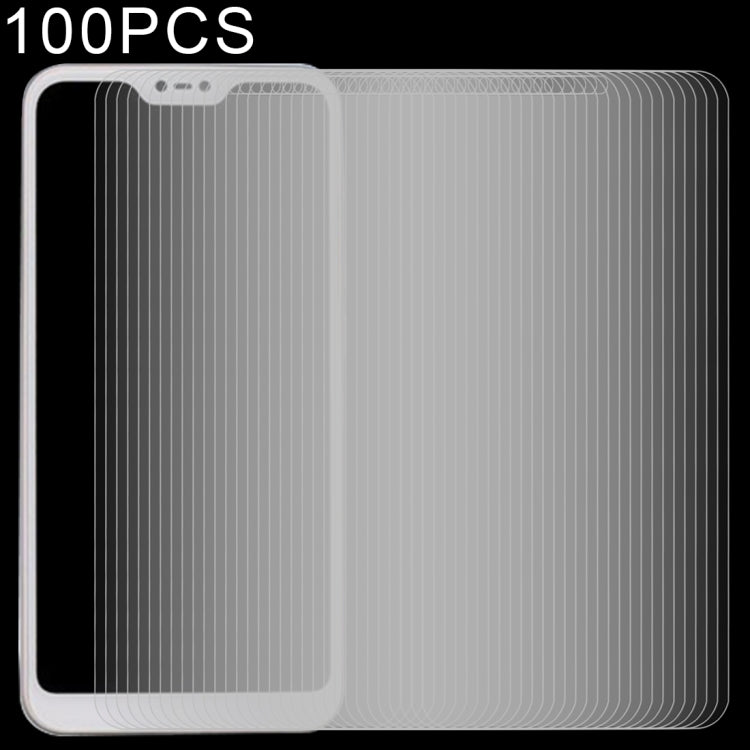 100 PCS 適用於小米 紅米6 Pro/Mi A2 Lite 0.26mm厚度 9H 2.5D弧邊鋼化玻璃膜